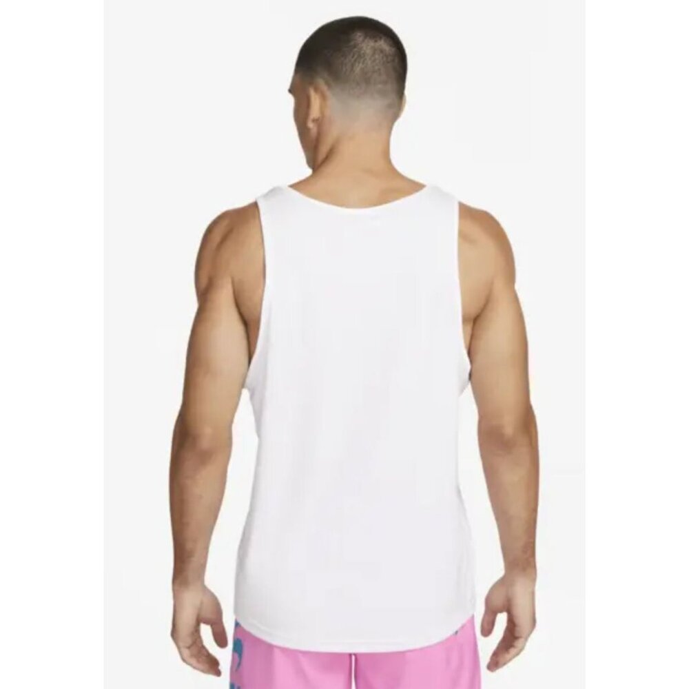 Nike SWIM RI-FIT‎ Digi Logo Tank Top Shirt White NESSD668 Men's Large - Picture 2 of 11